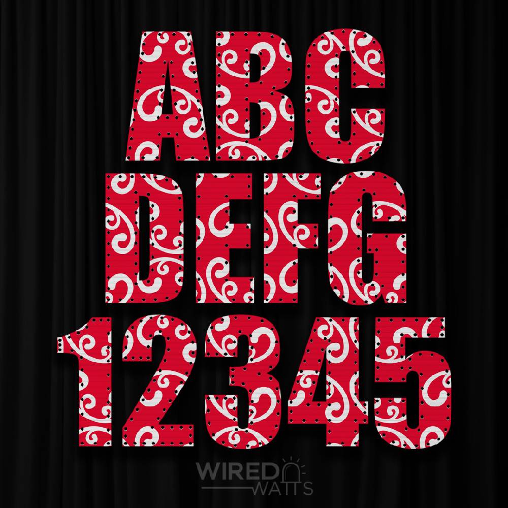 All Over Print Red Swirl
