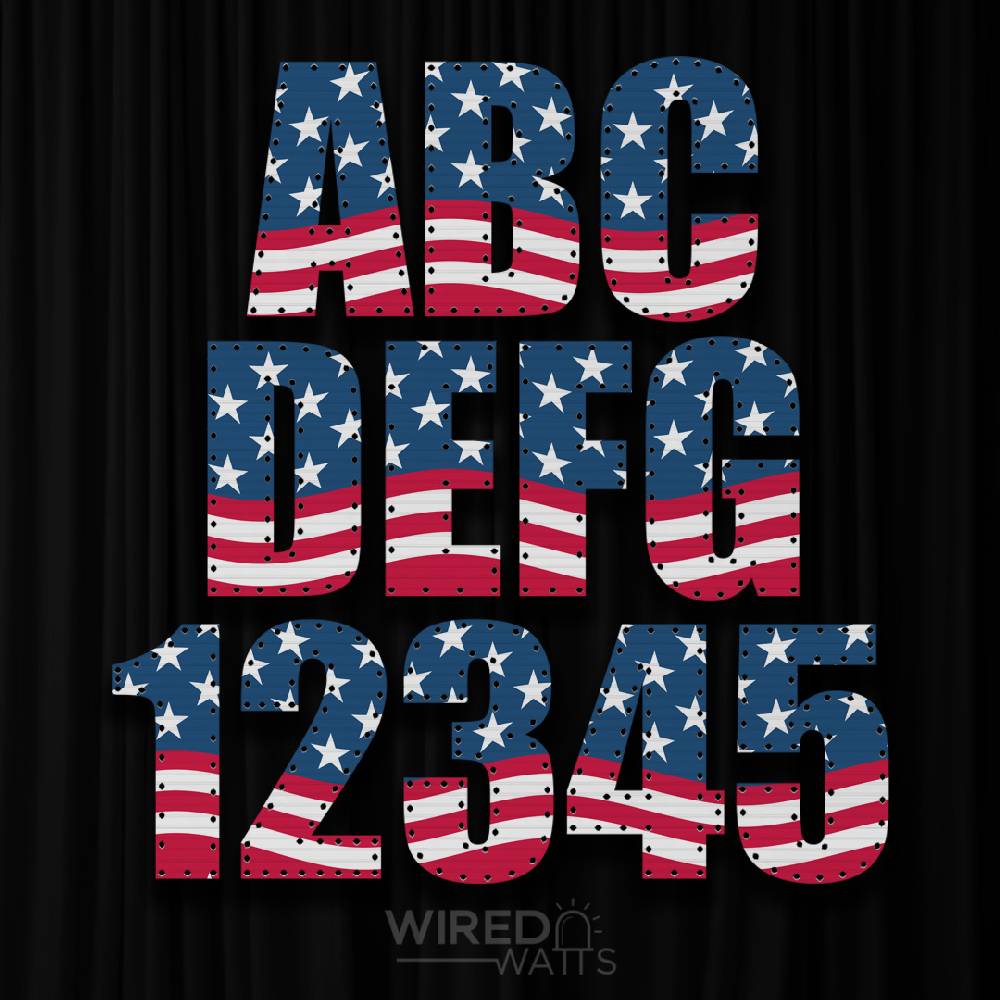 All Over Print Stars and Stripes Wavy