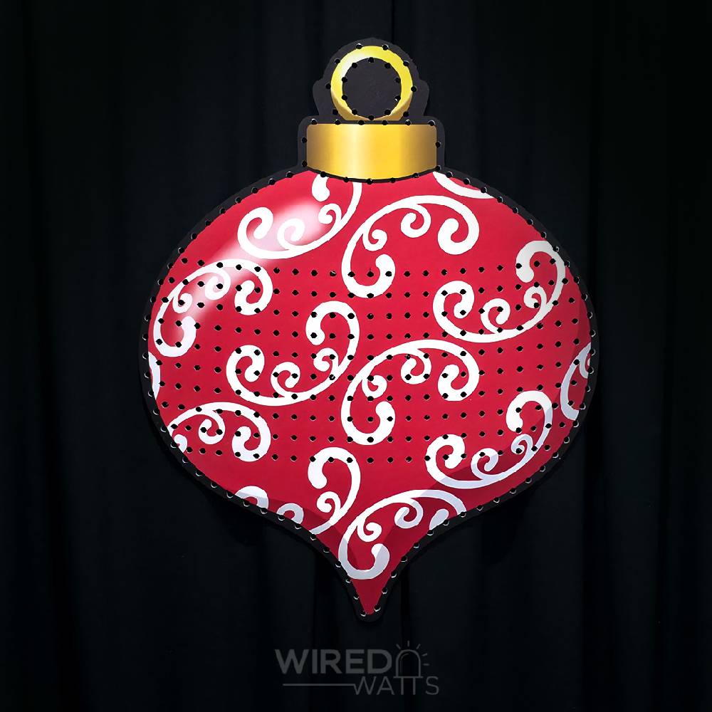 Large Pointed Christmas Bauble with Matrix Swirled
