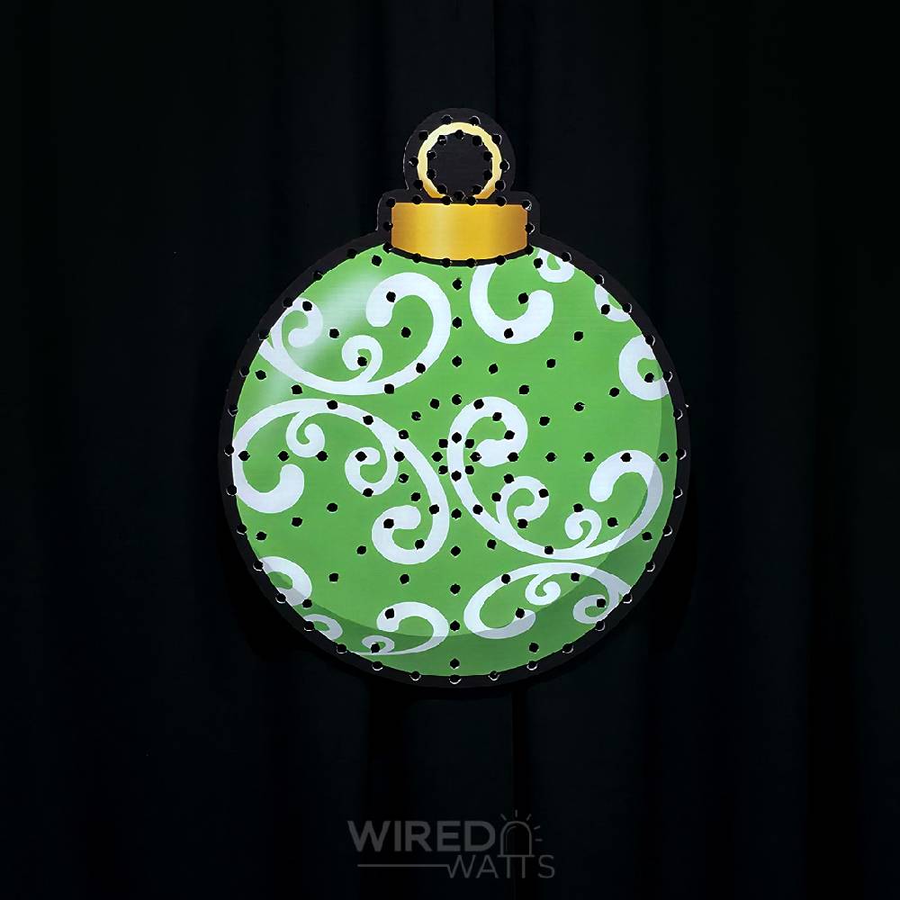 Small Round Christmas Bauble Swirled