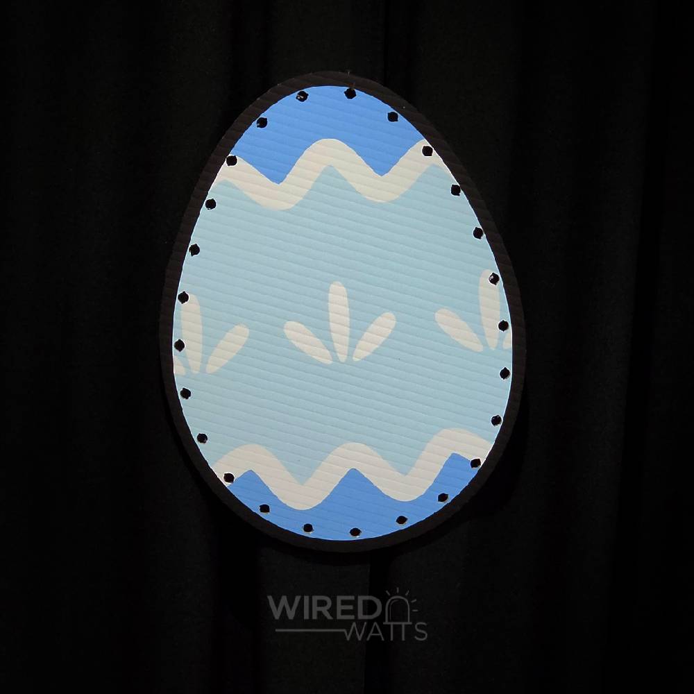 Easter Egg Blue with White Stripes