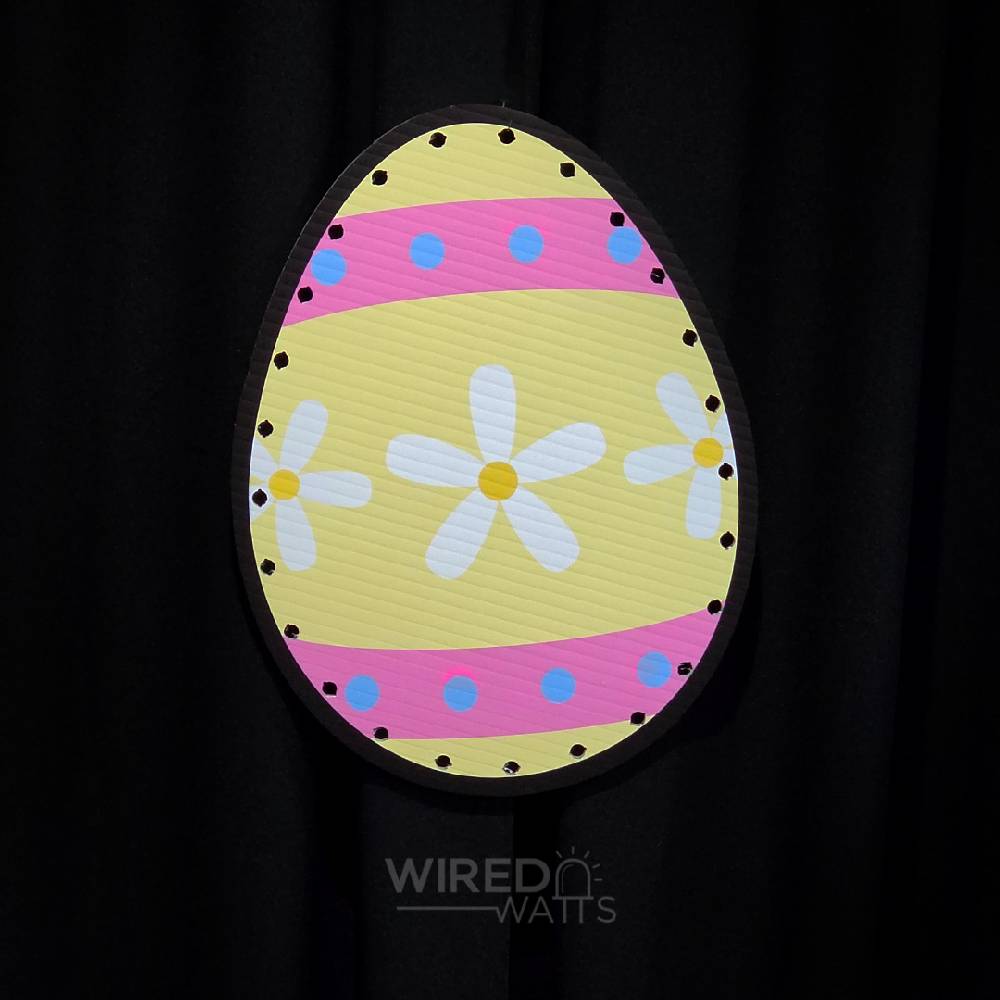 Easter Egg Yellow with Pink Stripes