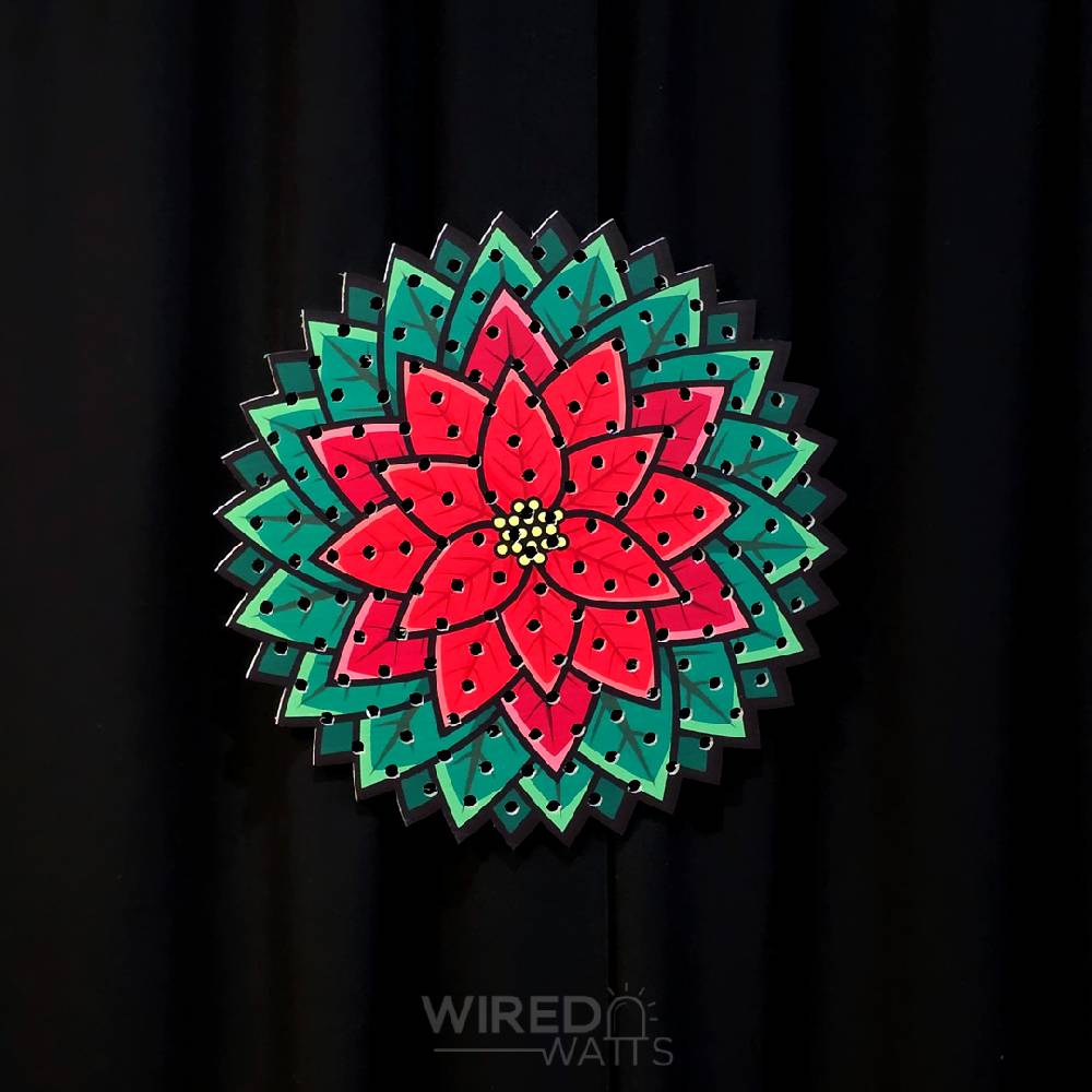 Small Poinsettia 23 Inch Spinner