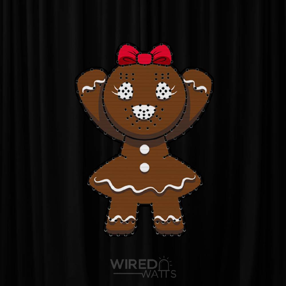 Gingerbread Gril with Red Bow