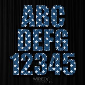 All Over Print Stars on Blue Field - Image 1