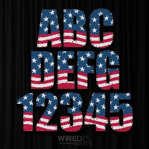 All Over Print Stars and Stripes Wavy - Image 1