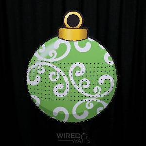 Large Round Christmas Bauble with Matrix Swirled - Image 1