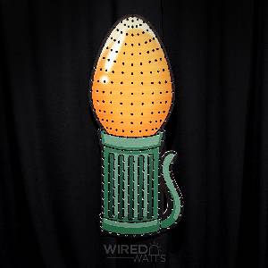 Large C9 Style Bulb with Matrix in Amber - Image 1