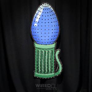 Large C9 Style Bulb with Matrix in Blue - Image 1