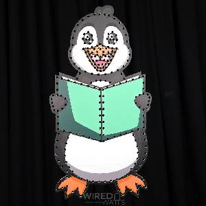 Caroling Penguin with Green Book - Image 1