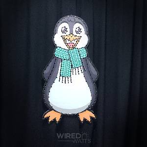 Caroling Penguin with Green Scarf - Image 1