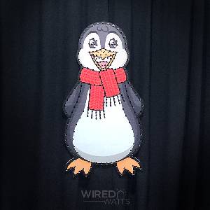 Caroling Penguin with Red Scarf - Image 1