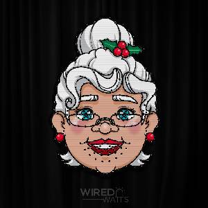 Large Singing Mrs Claus Face - Image 1