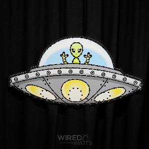 Flying Saucer with Little Green Man - Image 1